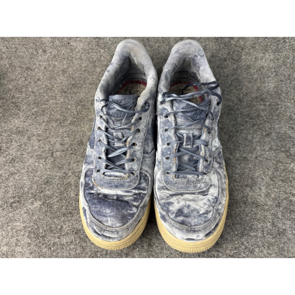 Nike Air Force 1 Low Kids 7Y Blue Velvet Gum Sole Sneakers 849345-401 - Picture 3 of 10